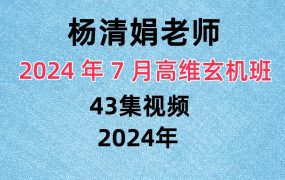 杨清娟盲派八字高维玄机班2024 年 7 月视频43集