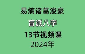 易熵诸葛浚豪盲派八字13节视频