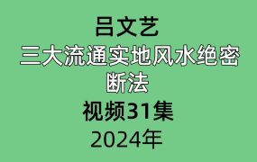 吕文艺 三大流通实地风水绝密断法视频31集