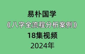 易朴国学24年八字全流程分析案例18集视频