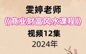 雯婷老师《商业财富风水课程》视频12集