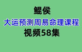 鲲侯，大运预测周易命理课程，视频58集