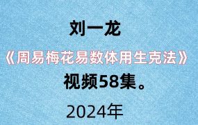 刘一龙《周易梅花易数体用生克法》视频58集。