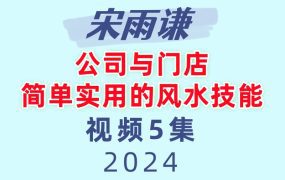 宋雨谦 公司与门店简单实用的风水技能5集