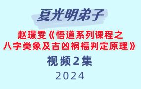 夏光明赵璟雯《悟道系列课程之八字类象及吉凶祸福判定原理》5集