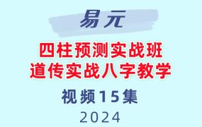 易元四柱预测实战班 道传实战八字教学视频15集