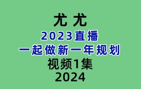 尤尤 2023直播一起做新一年规划视频1集