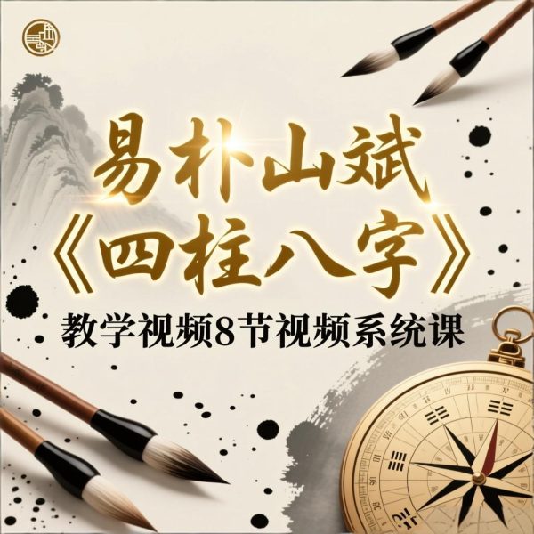 易朴山斌《四柱‮字八‬教学视频》8节视频系统课：解密命运，每集1小时左右