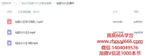 玄丘子2025年9月仙家小六壬秘法直断 视频4个小时＋高清课件99页