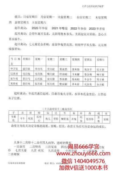 张竣铭天易三僚风水培训教材《天星七政四余择日秘要》80页 电子版