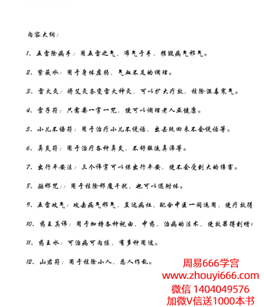 祝由书籍《​雷法祝由一宗》电子版34页